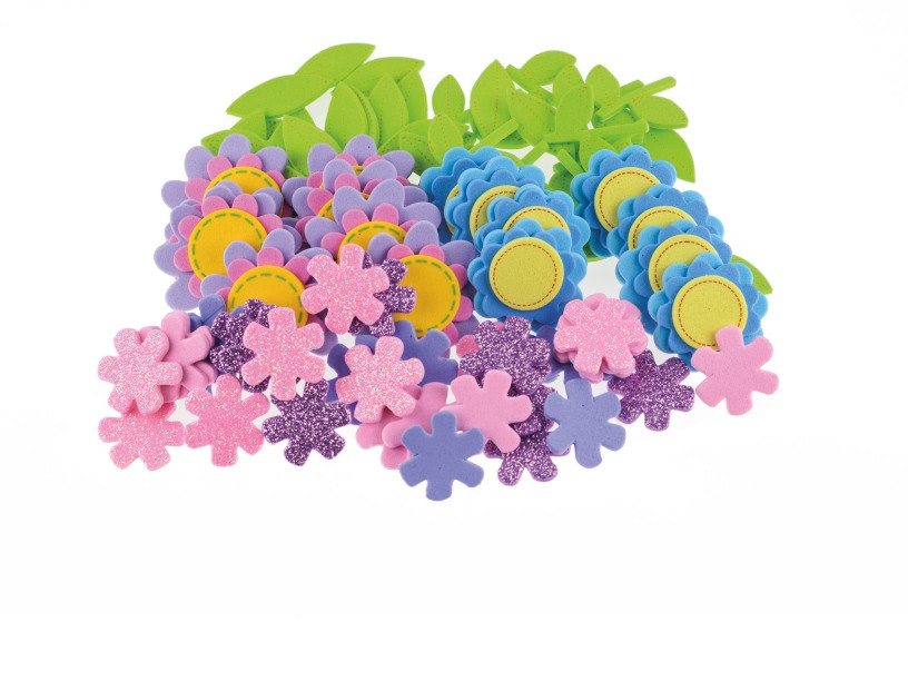 Naklejki z pianki kwiatki 6 (85szt)  Brewis